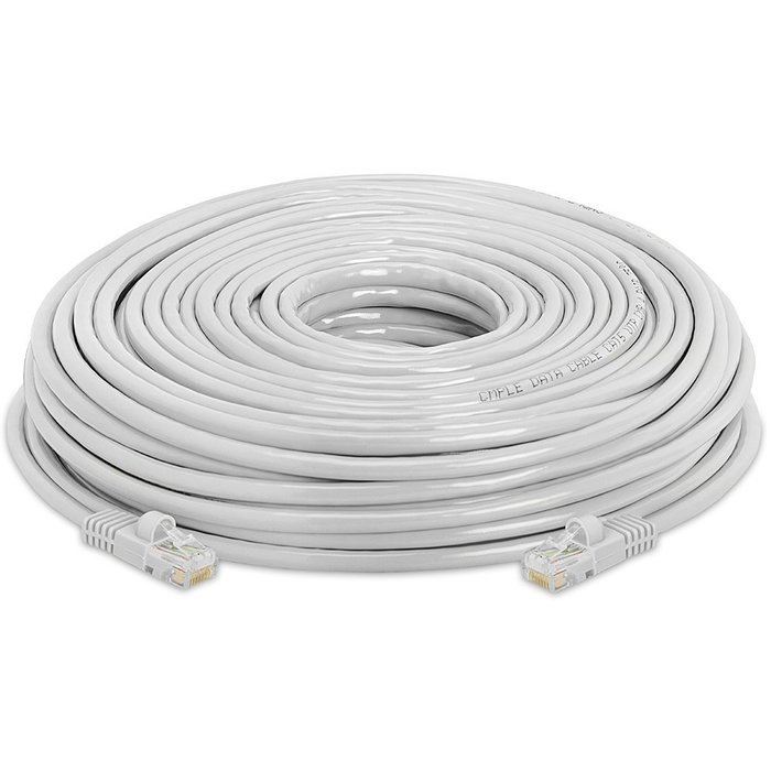 Cmple - RJ45 CAT5 CAT5E ETHERNET LAN NETWORK CABLE -75 FT White N92