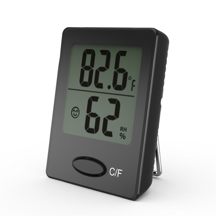 Baldr Mini digital thermometer with temperature and humidity display comfort level indication wall hanging or... N3