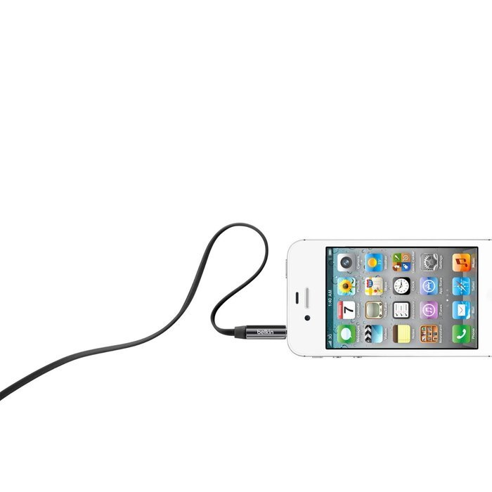 Belkin MiXiT Tangle-Free Aux / Auxiliary Cable, 3 Feet (Purple) N5