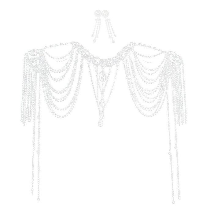 Silver Diamante CZ Crystal Bridal Wedding Set Choker Necklace Earrings Prom UK E - Foto 8