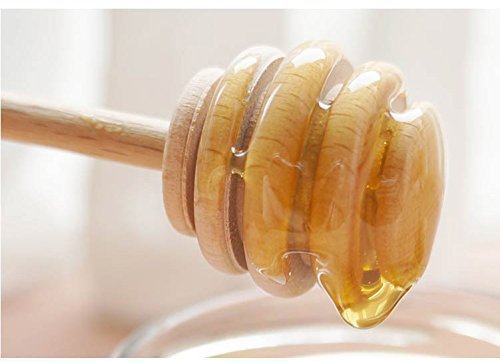 Teanfa 5 pcs Portable Mini Jam Honey Dipper Stirring Rod Wooden Muddler Honey Stick N2