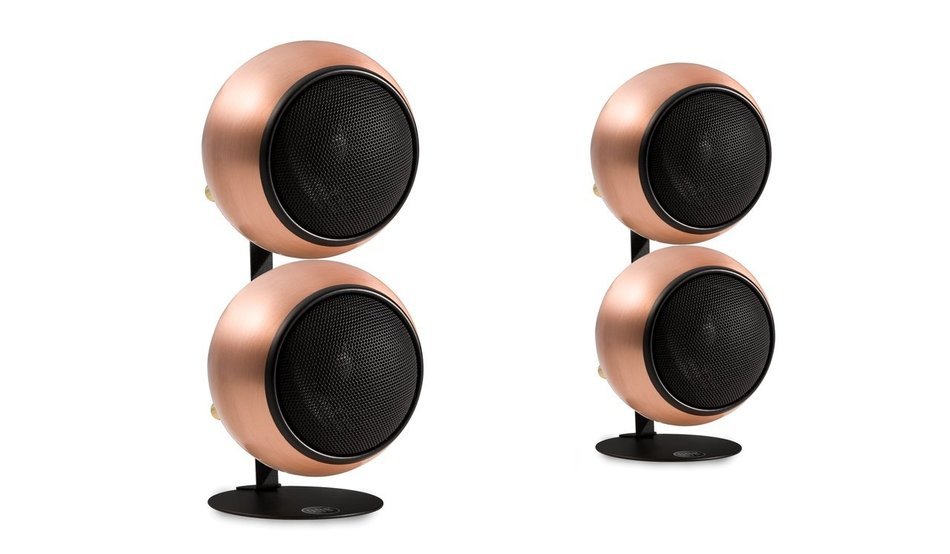 Orb Audio Mod2X QuickPack - Satellite Speakers and Desk Stand, Hand Antiqued Bronze