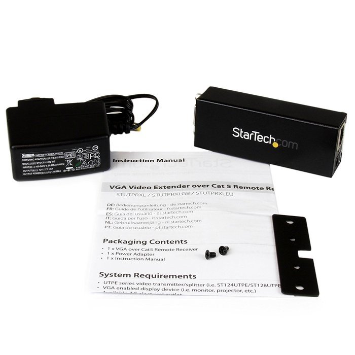 StarTech STUTPRXL VGA Video Extender Remote Receiver Over Cat 5 (UTPE Series) N5