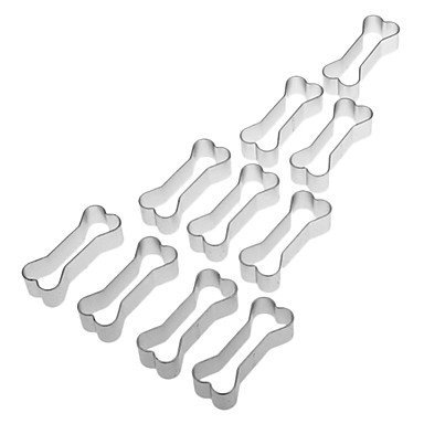 Sher Dog Bone Shaped Cake Biscuit Cookie Cutter (10pcs)
