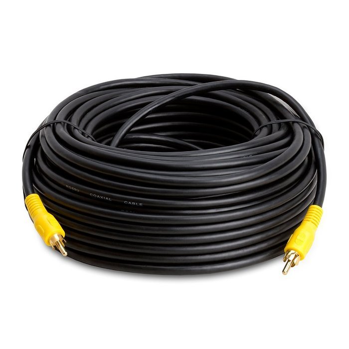 Cmple - 1-RCA Composite Video / Subwoofer / Digital Coax / S/PDIF Patch Cable -75ft N2