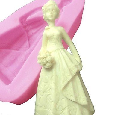 Sher Silicone Cake Topper Mold Bride Shape Silicone Chocolate Mold For Wedding Cake Decorating Arts & Crafts