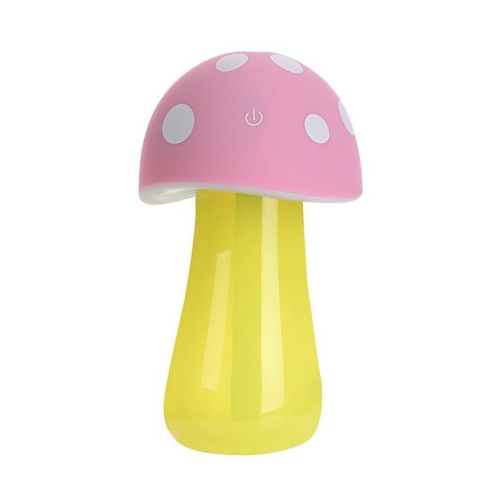 200ml Portable Mini USB Ultrasonic Mashroom Humidifer Diffuser With LED Lights, It's Cute Cool Mist Air Humidifier... N5