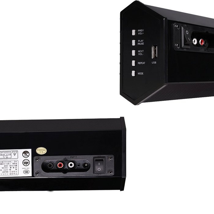 INHDBOX Home Cinema Speakers 2.1 Bluetooth Soundbar with Integrated Subwoofer for TV or Receiver N2