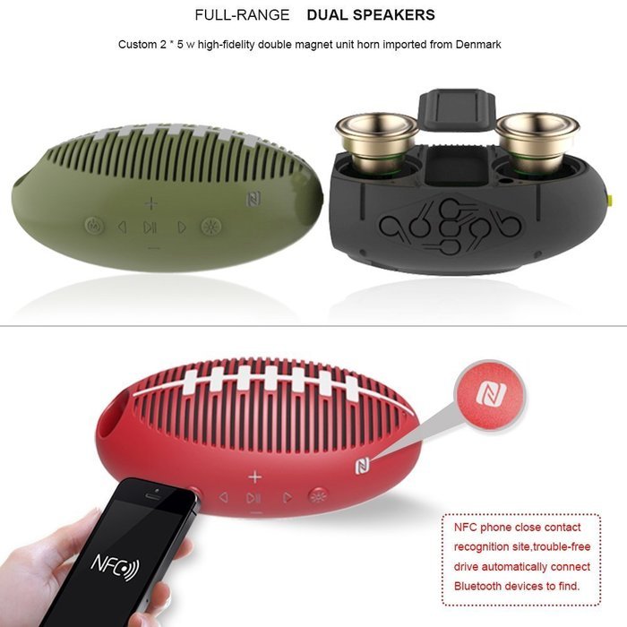 GACIRON Portable Bluetooth Outdoor & Bicycle Music Speakers with Enhanced Bass Resonator,support TF card/Micro...