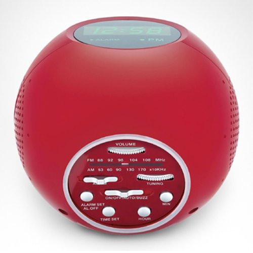 Memorex MSP-CR1100 Red Sphere Clock Radio N2