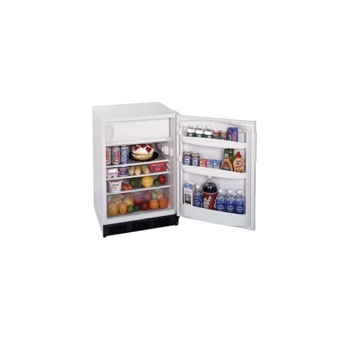 Summit AL650SSTB 24" Wide 5.1 cu. ft. Capacity Compact Refrigerator Cycle Defrost Zero Degree Freezer Adjustable...