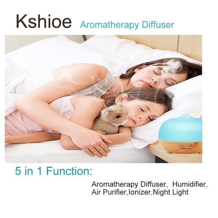 Kshioe&reg; 100ml Aromatherapy Essential Oil Diffuser Portable Ultrasonic Cool Mist Aroma Humidifier with Color LED... N15