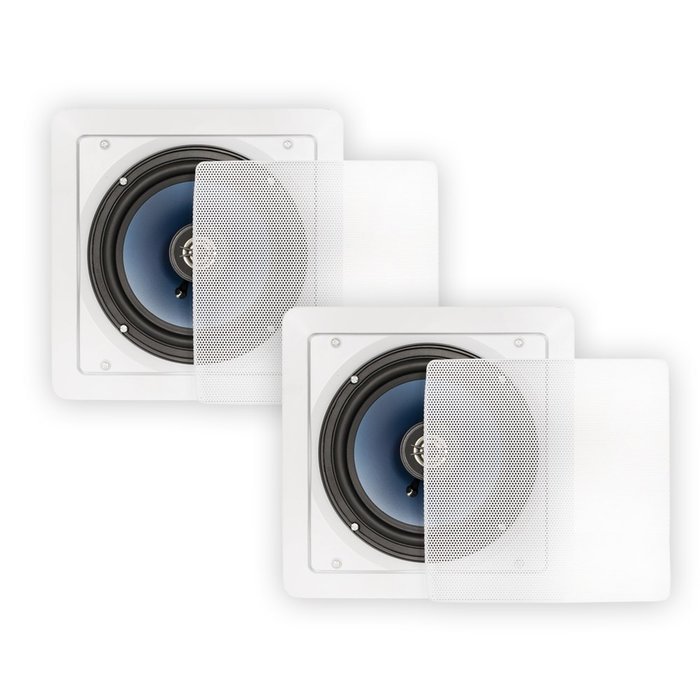 Blue Octave Home LS62 Square In-Ceiling Speakers (White)