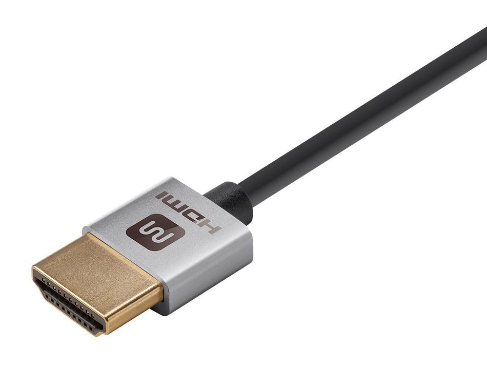 Monoprice 113585 Ultra Slim Series High Speed HDMI Cable, Silver N4