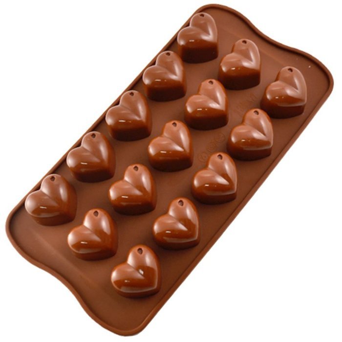 Silicone Sweet Heart with Waterdrop DIY Gift Chocolate Ice Cube Mold Baking Tray N2
