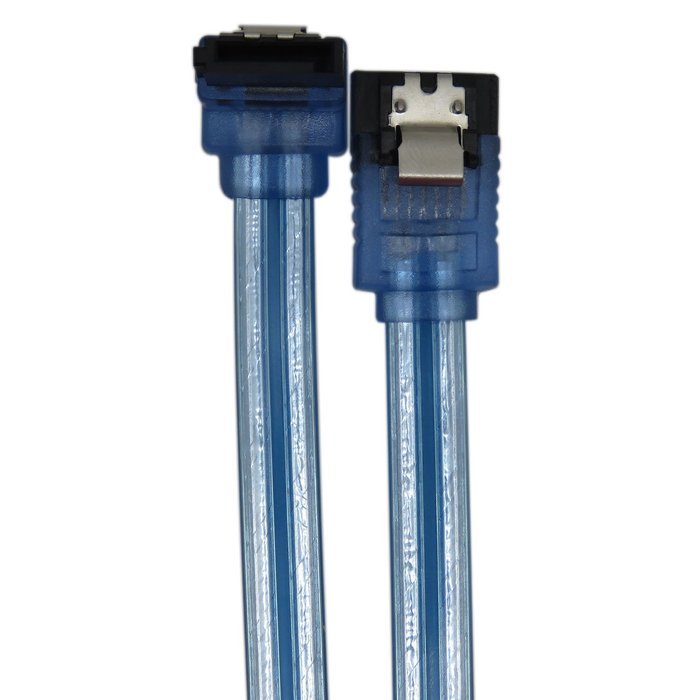 CableDeconn 2PCS/Set SATA III Straight/90-Degree Angled cable 6.0 Gbps with Locking Latch 50cm High Speed N5