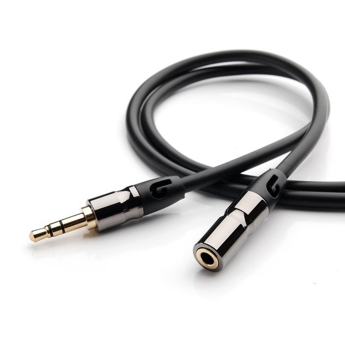 PlugLug - 4FT 3.5mm Male to Female Premium Auxiliary Audio Cable for Headphones, iPods, iPhones, iPads, Home /... N53
