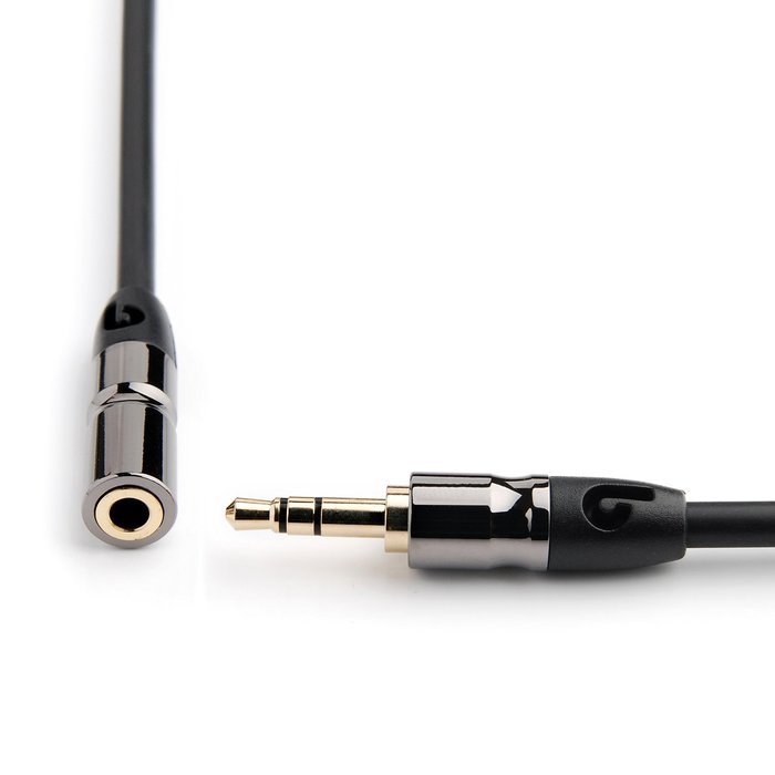 PlugLug - 4FT 3.5mm Male to Female Premium Auxiliary Audio Cable for Headphones, iPods, iPhones, iPads, Home /... N54