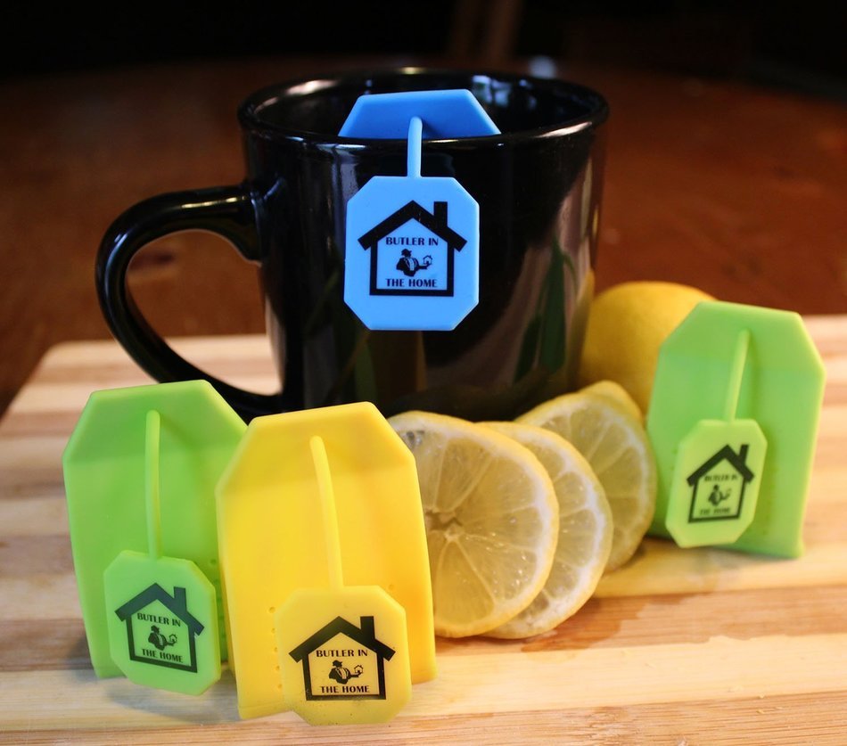 Tea Infuser 4 Pack Butler in the Home Silicone Tea Bag Water Infusers Strainer Loose Herbal Tea Leaf Filter in... N4