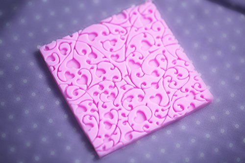 Anyana Love Heart Vine Wedding Valentine's Day Silicone Fondant Mat Cake Decorating Pastry Gum Pastry Tool Kitchen...