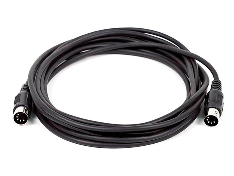 C&E 2 PCS, MIDI Cable with 5 Pin DIN Plugs, 10 Feet Black, CNE585437 N18
