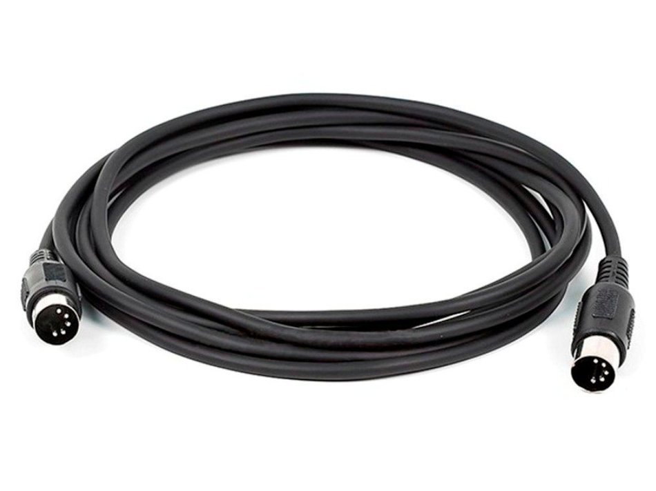 C&E 2 PCS, MIDI Cable with 5 Pin DIN Plugs, 10 Feet Black, CNE585437 N20