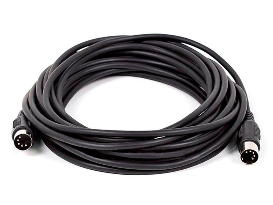 C&E 2 PCS, MIDI Cable with 5 Pin DIN Plugs, 10 Feet Black, CNE585437 N23