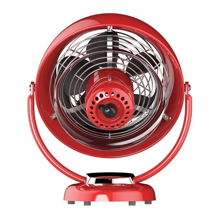 Vornado VFAN Vintage Whole Room Air Circulator, Red, Portable Classic (Complete Set) w/ Bonus: Premium Microfiber... N6