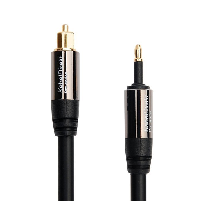KabelDirekt (6 feet) Mini TOSLINK Optical Digital Audio Cable - PRO Series N2