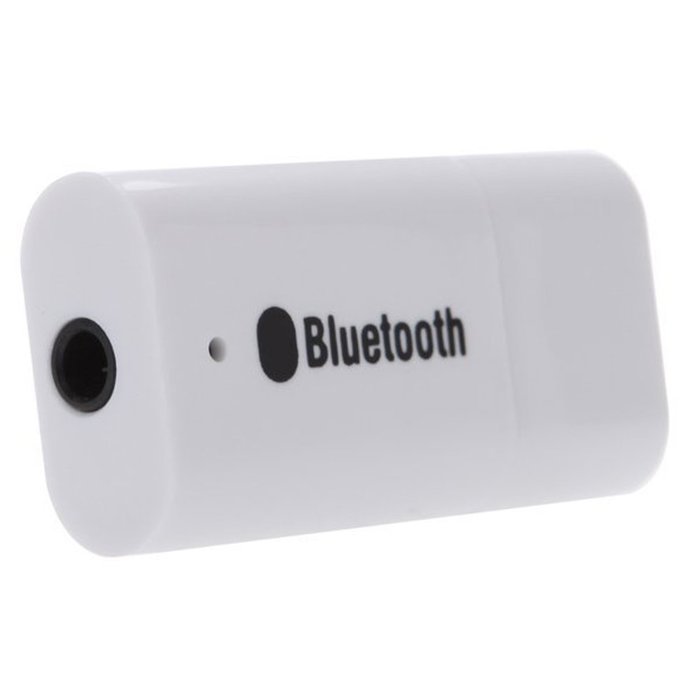SODIAL(R) 3.5mm Stereo USB Bluetooth Wireless Audio Music Receiver Adapter White N7