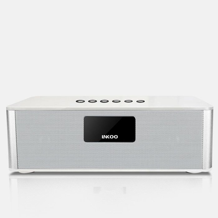 LNKOO Wireless Bluetooth Speakers Portable Stereo Hifi Music Radio Player Indoor (Silver) N8