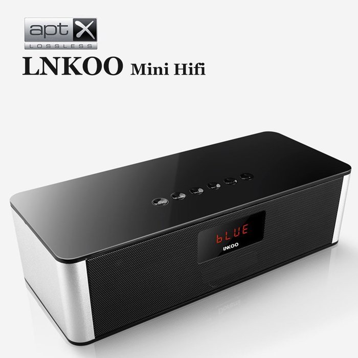 LNKOO Wireless Bluetooth Speakers Portable Stereo Hifi Music Radio Player Indoor (Silver) N9