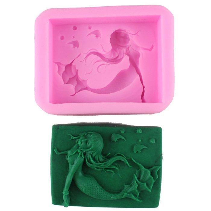 Mujiang Little Mermaid Cake Decorating Food Grade Silicone Jello Sugar Chocolate Fondant Molds N2