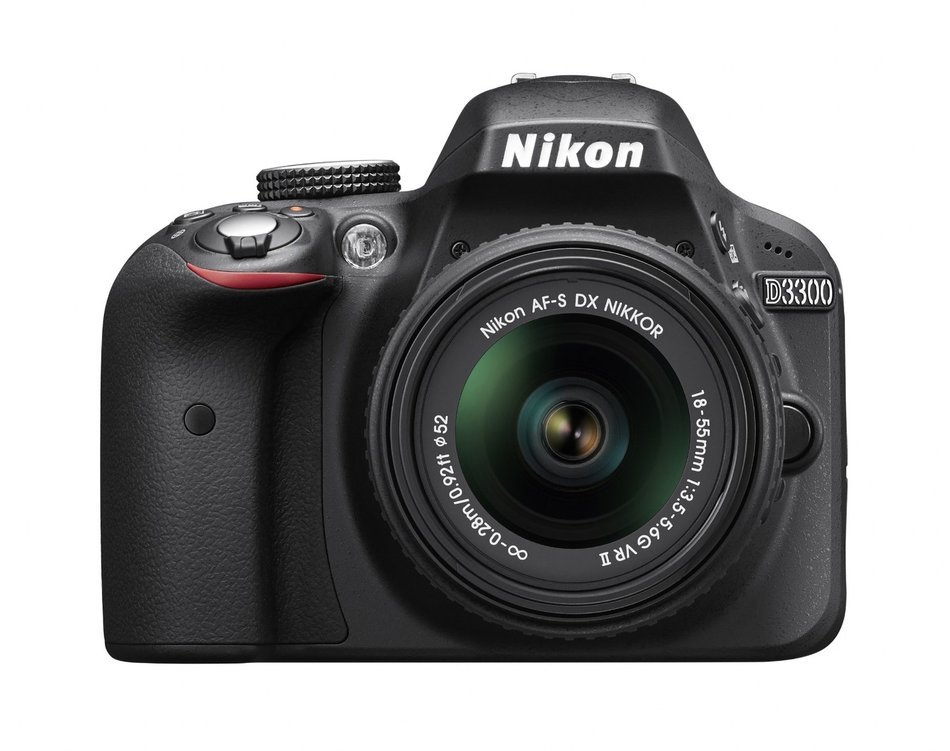 Nikon D3300 24.2 MP CMOS Digital SLR with AF-S DX NIKKOR 18-55mm f/3.5-5.6G VR II Zoom Lens (Grey) N4