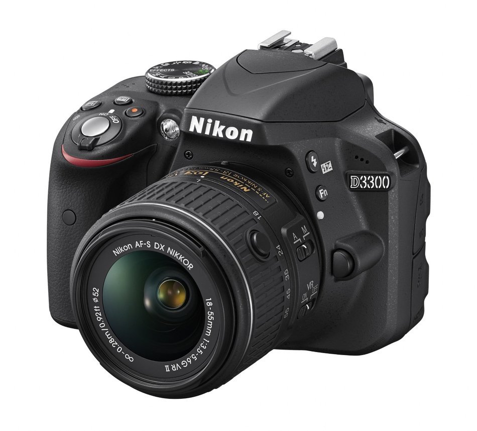 Nikon D3300 24.2 MP CMOS Digital SLR with AF-S DX NIKKOR 18-55mm f/3.5-5.6G VR II Zoom Lens (Grey) N5