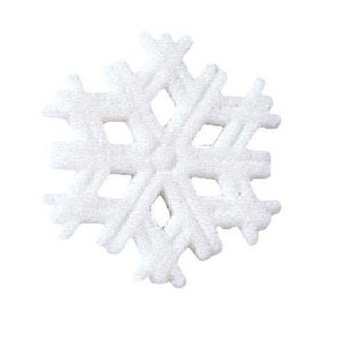 Lucks Dec-Ons Decorations Molded Sugar/Cup-Cake Topper, Snowflake, 1.5 Inch, 135 Count