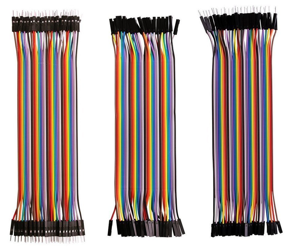 Haitronic 120pcs 20cm length Jumper Wires/dupont cable Multicolored(10 color) 40pin M to F, 40pin M to M, 40pin... N6
