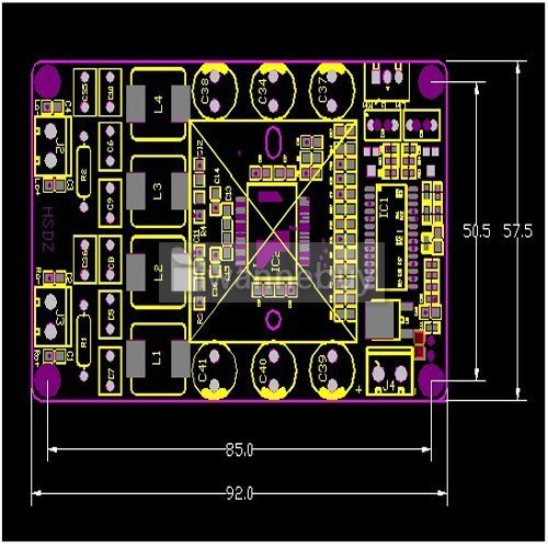 DC12V 24V Dual Channel TK2050 Class T HIFI Stereo Audio Amplifier Board N2