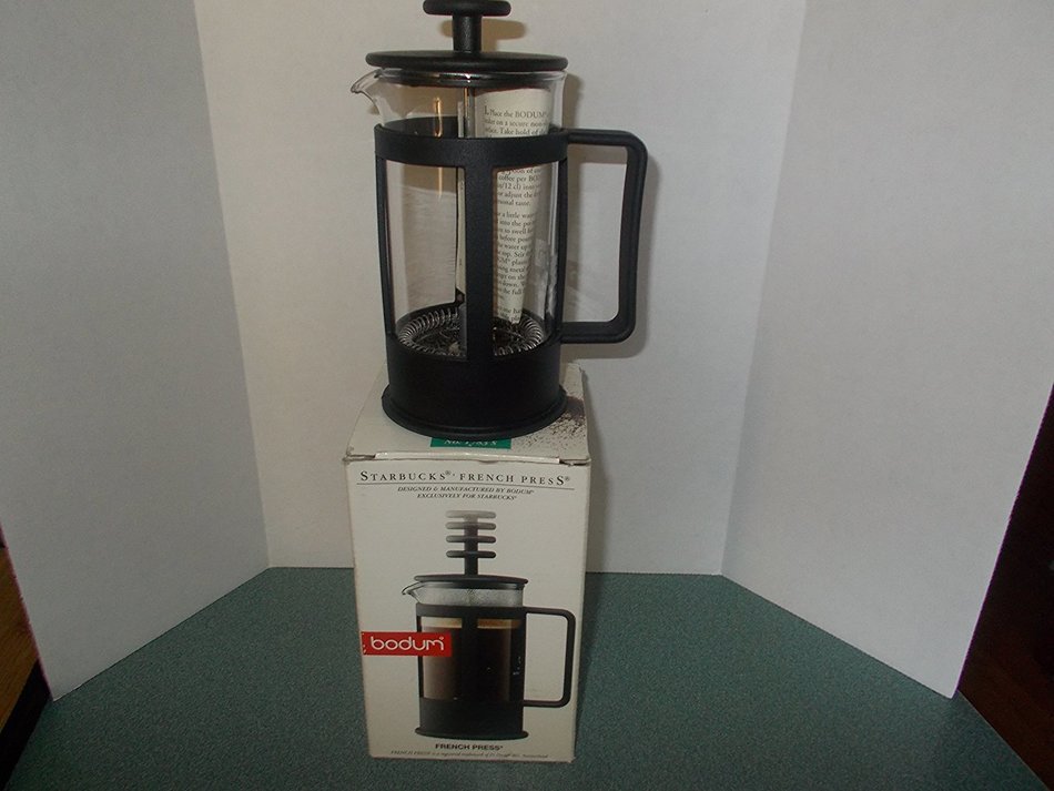 BODUM FRENCH COFFEE PRESS-(STARBUCKS)BLACK
