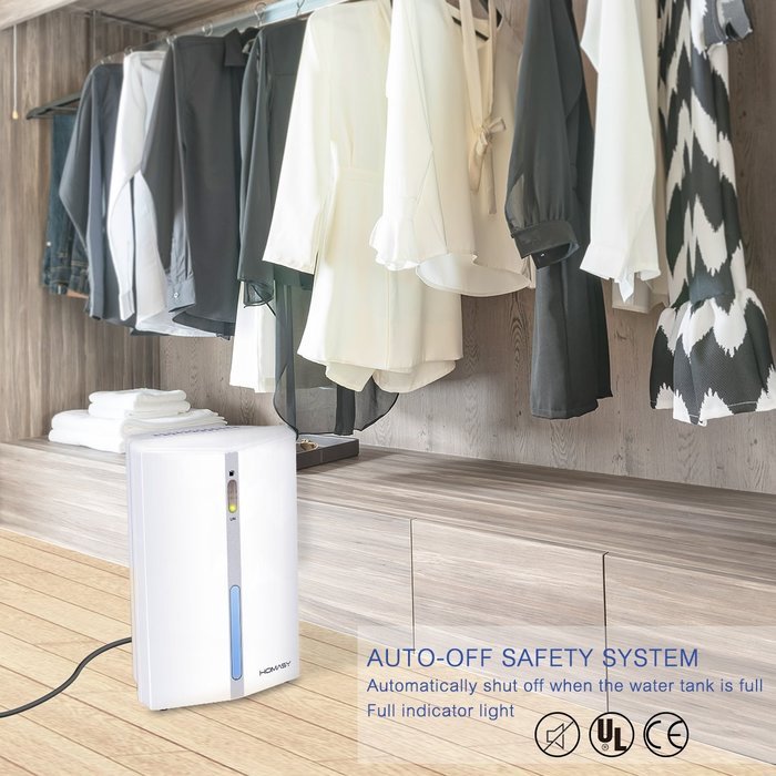 Homasy Portable Mini Thermo-Electric Peltier Compact Dehumidifier for Bathroom, Kitchen, Office and Other Small... N5