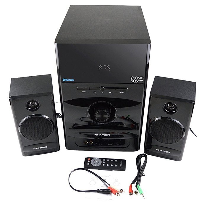 Yunmei JH2 Subwoofer 2.1 Speaker Sound System PC Home Desktop Audio Stereo Bluetooth speaker support SD card with... N7