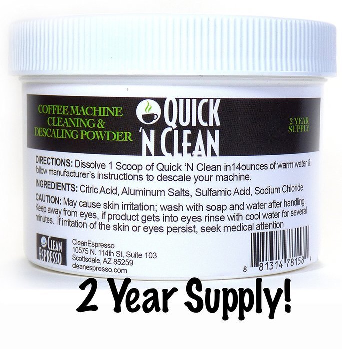Keurig Machine Cleaner By Quick 'N Clean Coffee (4 Cleaning Cycles, a 2-years Supply!)