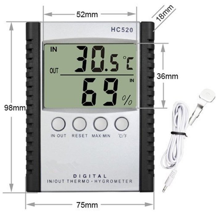 Acmee&reg; Indoor Humidity Monitor Thermometer Sensor Thermostat Home Office Digital Indoor Hygrometer with Memory... N3
