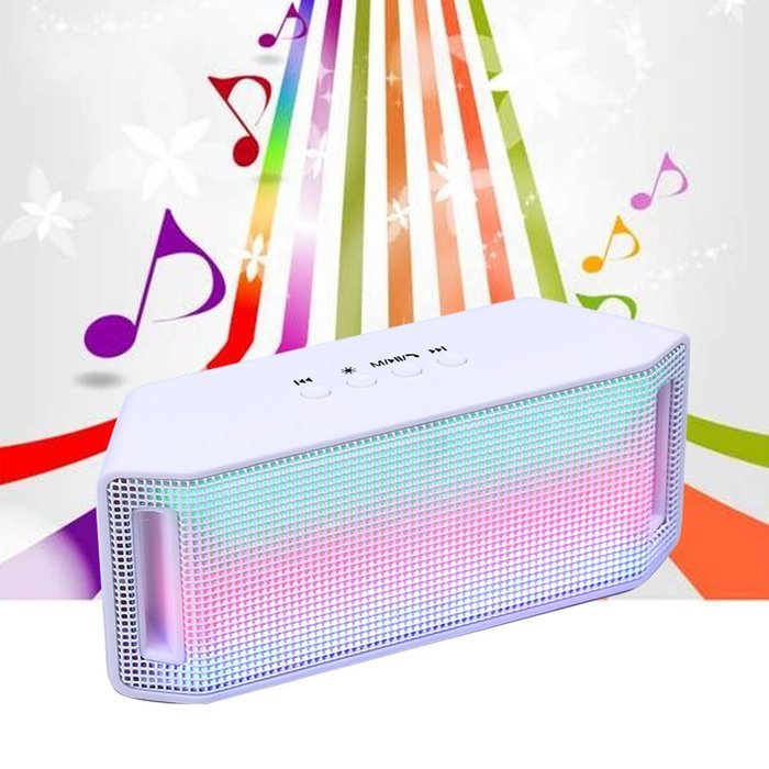 Domon&reg; bluetooth speakers,Mini Portable Bluetooth Wireless Speaker with Colorful LED Light Subwoofer HIFI Speaker... N4