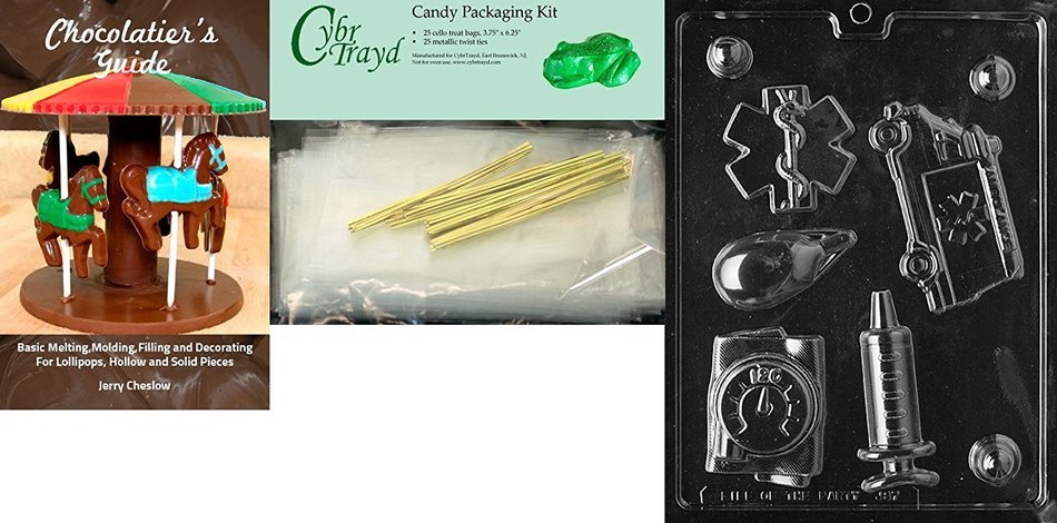Cybrtrayd J087 EMS Kit Chocolate Candy Mold with Exclusive Cybrtrayd Copyrighted Chocolate Molding Instructions N2