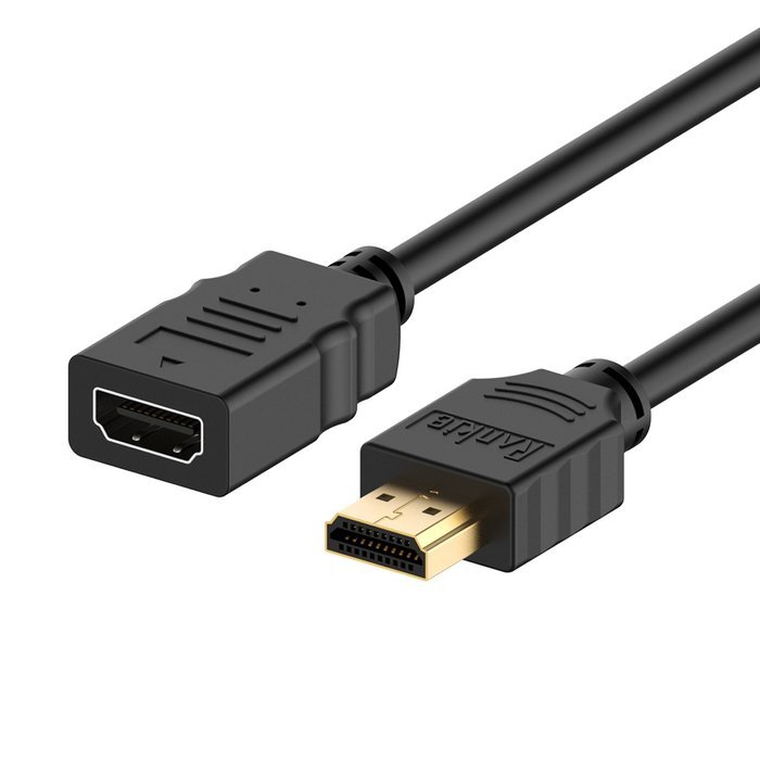 HDMI Extension Cable, Rankie High Speed HDMI Extension Cable Male to Female with Ethernet - 10 Feet (Black) -... N6