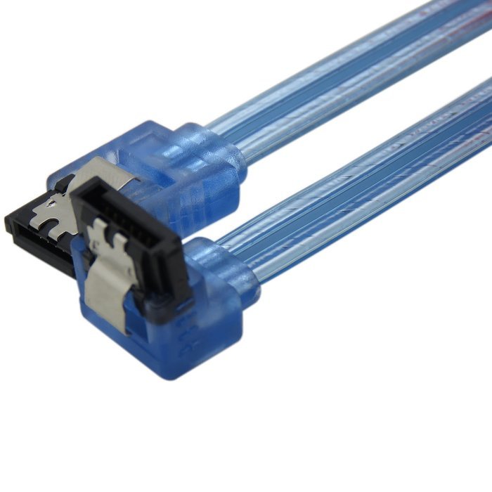 CableDeconn 2PCS/Set SATA III Straight/90-Degree Angled cable 6.0 Gbps with Locking Latch 50cm High Speed N6