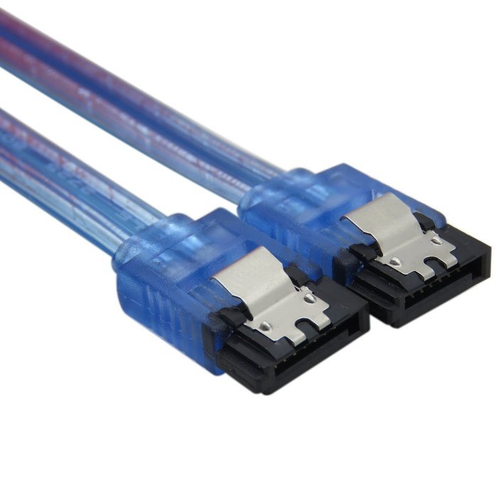 CableDeconn 2PCS/Set SATA III Straight/90-Degree Angled cable 6.0 Gbps with Locking Latch 50cm High Speed N7