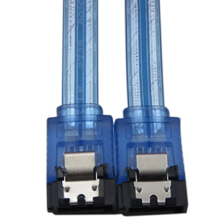 CableDeconn 2PCS/Set SATA III Straight/90-Degree Angled cable 6.0 Gbps with Locking Latch 50cm High Speed N8