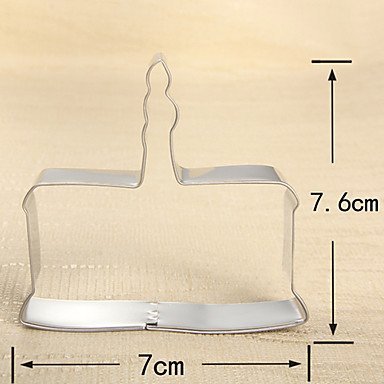 Sher Birthday Cake Shape Cookie Cutters Set Fruit Cut Molds Stainless Steel